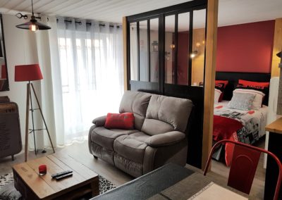 pièce de vie et chambre le loft saint gilles croix de vie